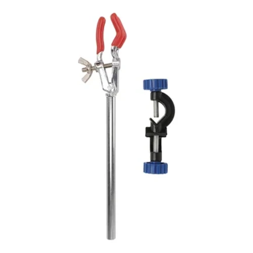 I-Labs Burette Clamp Prong Finger Labs Clamp ene-Labs Stand Clip (i-clamp yemihlathi emithathu + i-aluminium cross clamp)