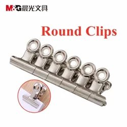 M&G 6 Chiếc Vé Vật Dụng Văn Phòng Văn Phòng Phẩm Hóa Đơn Kẹp Thép Không Gỉ Kim Loại Sắt Tròn 19 Mm Kẹp Abs92640