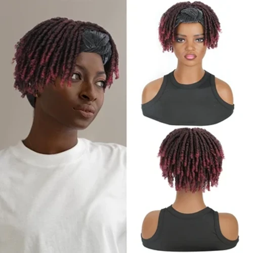 I-Belle Show Scarf Dreadlock Hair Topper Synthetic Elastic Drawstring Topper 6 Intshi Izingcezu Zezinwele Ezimfushane Zabesifazane