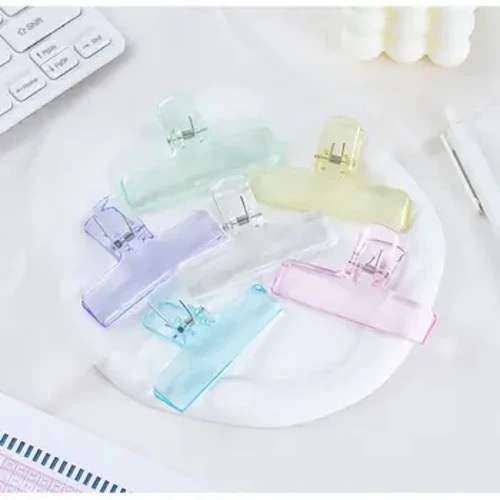 Acrylic Trong Suốt Chất Kết Dính Kẹp Người Lập Kế Hoạch Kẹp Giấy Kẹp Người Tổ Chức Văn Phòng Tập Tin Kẹp Giá Đỡ Văn Phòng Phẩm Trang Trí Đồ Dùng Học Tập