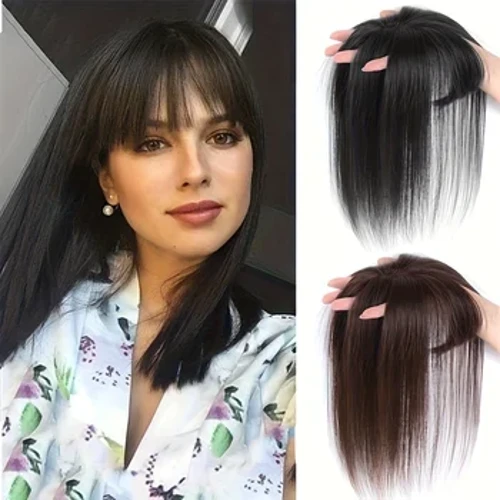 Topper Mat Hoer Bangs Mënsch Hoer Clip An Hoer Extensiounen Natural Sich no Alldag Notzung Hoer Accessoiren