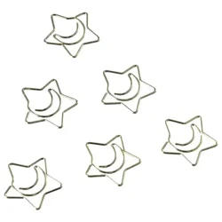 Kẹp Giấy Kim Loại Sáng Tạo Dễ Thương Kẹp Giấy Hình Mặt Trăng Và Ngôi Sao Vàng Bookmark Văn Phòng