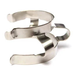 6 stk. 24 rustfrit stål Clip Keck Clamp til 24/29 24/40 Glasslibning