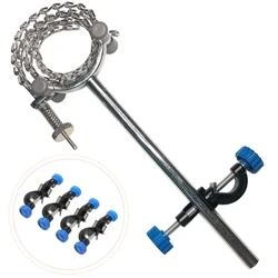 I-4 Pcs Beaker Adjustable Stand Ima I-Engeli Yesokudla Ukusekela Ilabhorethri Inikeza I-Head Clip Aluminium Clamp