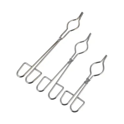 3 PCS Fflasg Bicer Clamp Labordy Crucible Bicerau Gwydr Cyflenwadau Cemegol Gefel Affeithwyr Biocemegol Dur Di-staen