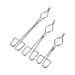 3 STK Flaskebegerklemme Digel Laboratorieglassbegre Kjemiske forsyninger Tang Biokjemisk tilbehør Rustfritt stål