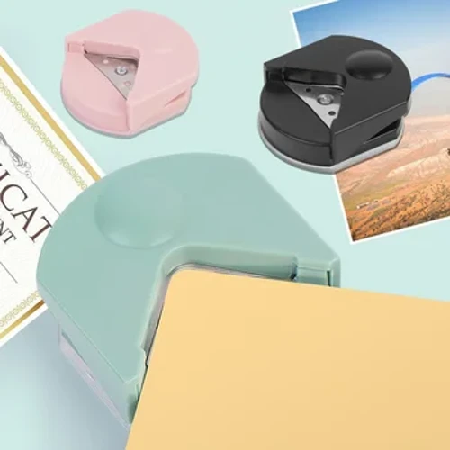 1 Pcs R4 izkina biribiltzeko paper mozteko papera izkinako ertza ebakitzeko zirkulu forma mozteko paperak Argazkiak txartelak zirkuluak izkin moztekoa