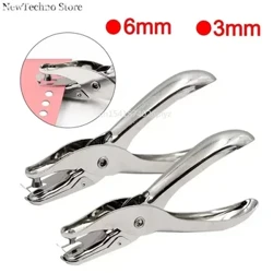 3/6mm Diameter Steel Hole Puncher DIY Cutter Hand Pepa Scrapbooking Tu'i Mea teuteu Mea e teu ai Mea Fa'atau A'oa'o
