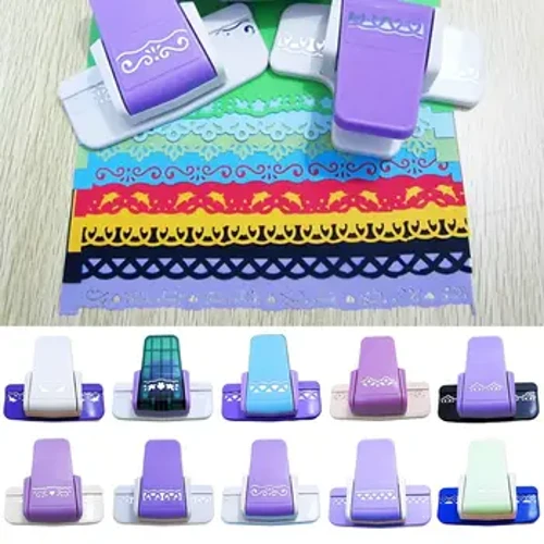 Noul tăietor de hârtie pentru cadou lucrat manual Dispozitiv de margine lucrat manual Perforanță în relief S Design de flori Perforatoare de chenar fantezie DIY Scrapbooking