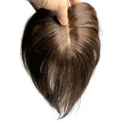 Clip Toppers Gwallt Dynol Mewn Darnau Gwallt I Fenywod Rhan Ganol Dim Bangs Clecs Gwallt Syth Toupee Wiglets Bach neu Colli Gwallt Ysgafn
