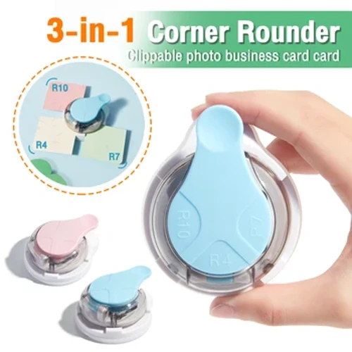 3 în 1 R4 R7 R10 Mașină de găurit din plastic DIY Card Hole Hole Punch Cerc Model Foto Cutter Instrument Scrapbooking Perforator