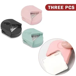 3 STKS Mini Draagbare Hoek Rounder Papier Ponskaart Foto Cutter Diy Craft Scrapbooking Gereedschap Maker Machine Papier Trimmer