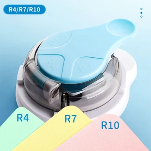 Kawaii 3 viename kampinis apvalus mini kampinis kirpimo perforatorius R4 / R7 / R10 mm apvalus kampinis popierinis kortelių nuotraukų planavimo įrankis pjovimo reikmenys.