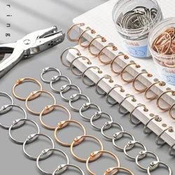20/30/40/50mm Metal Bağlayıcı Halkası Gevşek yapraklı Kağıt Kitap Dizin Kartları Albümü Bağlama Klipsi Delik Delgeç Zımba Ofis Malzemeleri