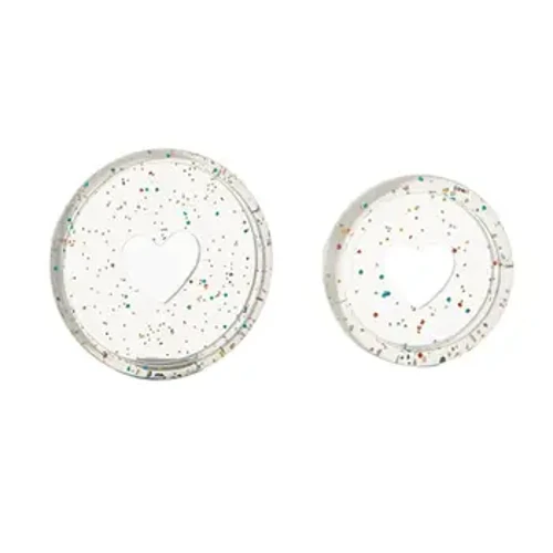 I-20pcs Glitter Sequin Heart Binder Izindandatho Imbobo Yesikhova Imbobo Yeqabunga Incwadi Yokubhalela Okuxekethile Ihlanganisa Ihuku Lensimbi Lepulasitiki