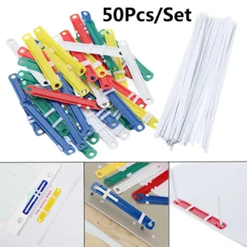 50 stks/set Nuttig Notebook Binding Hoops Kantoor Opslag Tool Scharnierende Ringen Document Bevestigingsmiddelen Binding Clip losbladige Bestandsmap