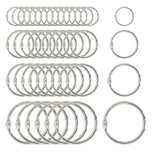 15/30pcs 20 - 88mm Metal Loose Leaf Book Binder Rings I-albhamu Ye-Scrapbook Iziqeshana Ubuciko Besithombe I-albhamu ye-Metal Ring Binder Office Supplies