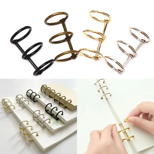 I-1/2Pcs Metal Loose Leaf Book Binder 3 Izindandatho Ze-albhamu ye-Notebook Scrapbook Iziqeshana ze-Metal Ring Binder Binder Circle