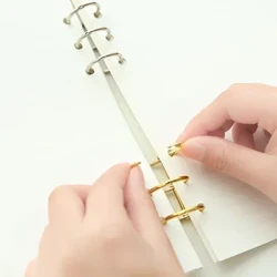 2kpl metalli löysä lehtien kannettava sidosrenkaat Levy leikekirja Clip Craft Photo Album Metal Ring Binder Desk Calenter Circle