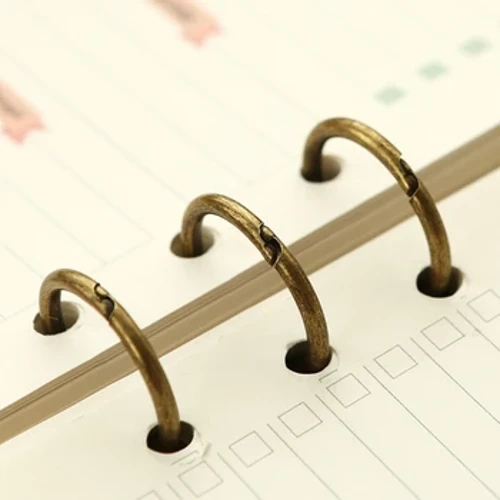 DIY Metal Clip 3 Holes Pete kwa Notebook Loose Leaf Diary Photo Albamu ya Kufunga M2EC