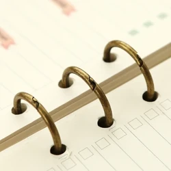 DIY Metal Clip 3 zuloko eraztuna koadernorako hosto solteen egunkariko argazki-albuma M2EC