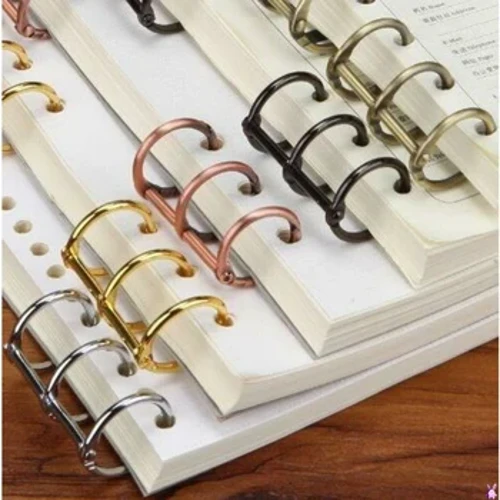 3 Ringe Metal Løs Blad Ringbind Hængslet Ring Indbinding Ringe Kalender Cirkel Scrapbog Clips