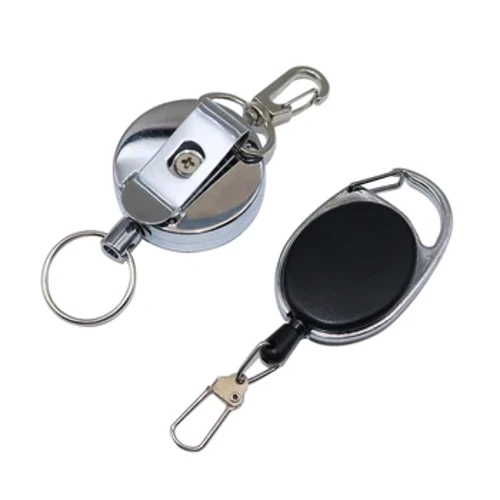 1 Pcs Telescopic Keychain Creative Adjustable Buckle Keyring Anti-lost aAti-theft Wire Rope Buckle Panlabas na Tool Spring Keys Ring
