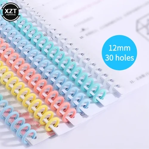 2db vas dupla gyűrűs kötőgép műanyag hurkoló kötőgyűrű A4 hurkakapocs 20 nyitógyűrűs csat 30 lyukú kötőgyűrű