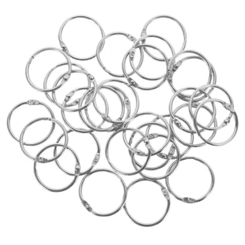 50 pcs hosto solteen giltza-eraztunak liburu-eraztunetarako Oharra Metalezko lokailu Flash Txartela Lotura Bulegoko opari