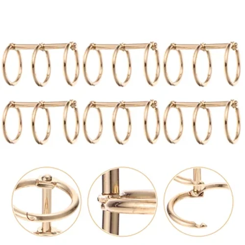 I-alloy Binder Book Ringles Izindandatho ze-DiY Notebook Clip (Igolide)