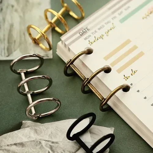 Sharkbang 2 Pcs/Lot 3 Puka Metala Loose Leaf Book Binder 25mm Rings Scrapbook Clips Photo Album Paper Organizer Office Stationery