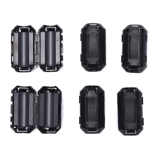 6Pcs 7mm Clip-Ar Cylch Ferrite Atalydd Sŵn Craidd Ar gyfer Cable Clip EMI RFI Hidlau Cydrannau Gweithredol Dropship