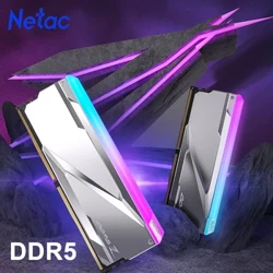 Netac RAM DDR5 RGB 메모리 7200mhz 6600mhz 6200mhz DDR5 DIY 게임용 컴퓨터 메모리 용 듀얼 채널 16GBx2 RAM 평생 보증