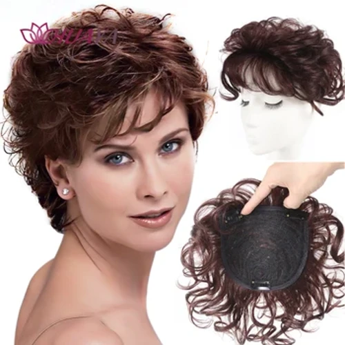 Izingcezu Zezinwele Ezimfushane Ezimfushane Ezingabonwa Eziphezulu Ziphinde Zikhiphe I-block Replacement Wig Toupees Toppers Yokuqothuka Kwezinwele Ikhava Yezinwele Ezimhlophe