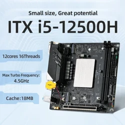 ERYING M-ITX placa base de escritorio DIY con núcleo integrado CPU Kit i5 12500H i5-12500H 12C16T DDR4 conjunto de ensamblaje de ordenador para juegos PC