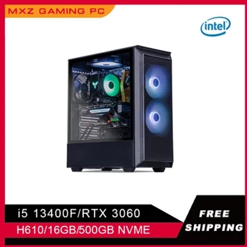 MXZ DIY Pc Oýun I5 13400F Grafika Karty RTX3060 / 3070 16GB 1TB NVME Pc Oýunçy PC-ni özleşdirmek üçin doly