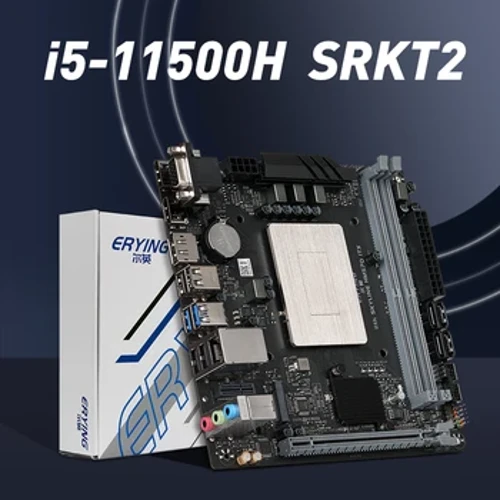 ERYING M-ITX DIY Desktops Bundkort Sæt med indbygget CPU Kit Interposer Core i5 11500H SRKT2 6C12T DDR4 Gaming PC Computer