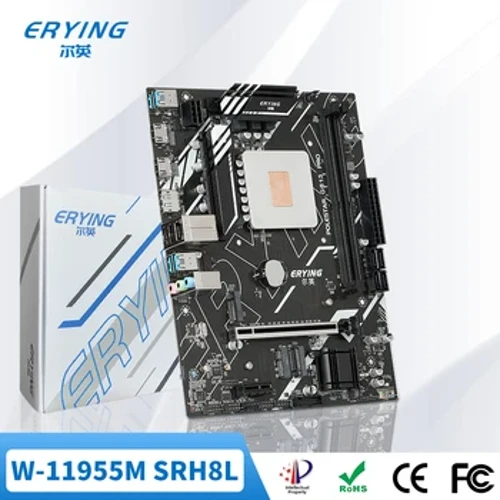 ERYING DIY escritorios Gaming PC Kit de placa base con CPU Xeon integrada W-11955M W 11955M 2,6 GHz 8C16T 24MB conjunto de ensamblaje de computadora