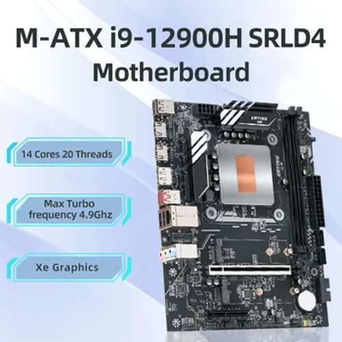 ERYING DIY Gaming PC Desktops Motherboard mat Onboard CPU Core Kit i9 12900H i9-12900H 14C20T DDR4 Computer Assembly Set