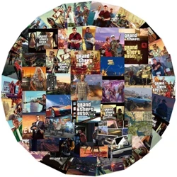 10/52 tk Grand Theft Auto Action Game Kleebised Lahedad mängukleebis Tüdrukute väljalõigete album, Laste mänguasjad Isetehtud sülearvuti külmkapi kujunduskleebis