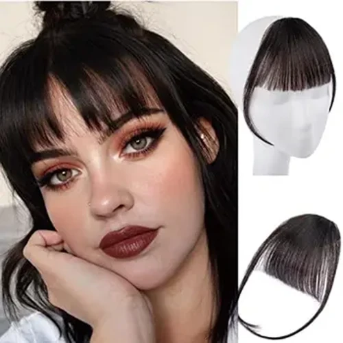 Front naturel Ins cheveux fausses franges Air frange perruque pièce féminine vraie bande dessinée affleurante frange Invisible perruque