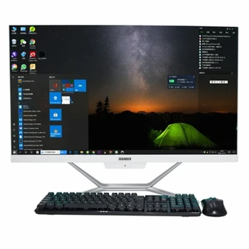 Komputer Desktop HYSTOU 23.8 Inch Monoblock Kabeh ing Siji PC Windows 11 Intel Core i5 i7 9th kanggo Kantor Gaming