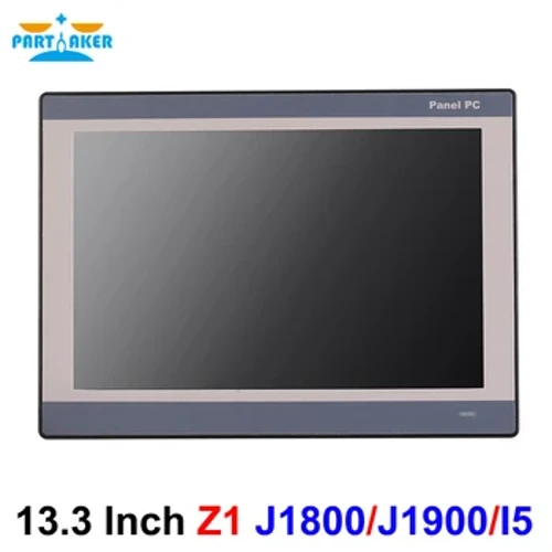 13,3-calowy przemysłowy komputer panelowy TFT LED Wszystko w jednym ekranie dotykowym Komputer stacjonarny Intel J1800 J1900 i5 Panel przedni IP65 Bez wentylatora VGA