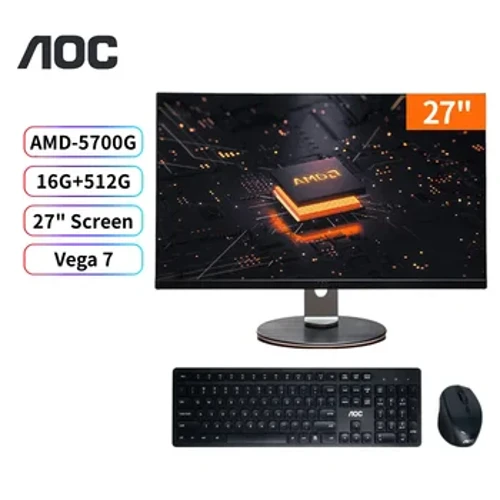 AOC All-in-one Computer 27-inčni AMD 5700G+16G+512G Desktop Gaming Adjustment AIO Home Office Game Computer Stolovi 올인원 데스크탑