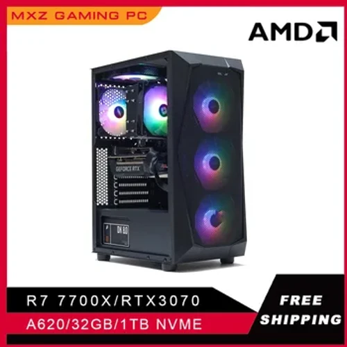 MXZ High-Performan Gaming PC Ryzen R7 7700X RTX3070 1TB NVME Windows10 Pro Key Stoni računar za sistemsku jedinicu PC Prilagodite računar
