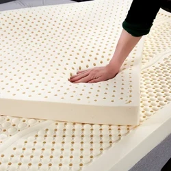 Colchão de látex natural tailandês 100%, com capa, colchão de borracha pura natural, 1.8m, cama, 1.5m, espesso, tapete de almofada para dormitório doméstico