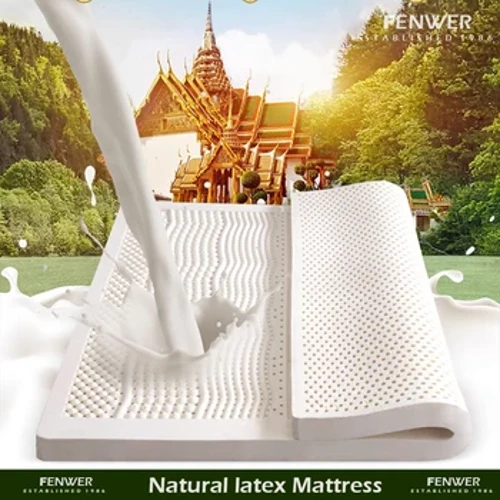 FENWER 100% tochta LaTeX Nádúrtha Rubber Nádúrtha Tochta Pure 2.5/5/7.5/10cm tiubhaithe Baile Seomraí Leapa mata mhaolú