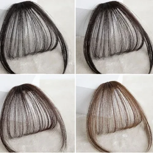 Fake Air Bangs Hoer Clip Extensioun synthetesch Hoer Fake Bangs Natural Perück weiblech Clip Bangs
