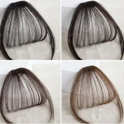 Bangs aer falsa síneadh gearrthóg gruaige gruaig shintéiseach bangs bangs gearrthóg baineann wig nádúrtha
