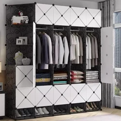 Cwpwrdd Dillad Minimalaidd Modern Dillad Cludadwy Nordig Closet Storio Ystafell Wely Ciwb Agored Ciwb Syml Guarda Roupa Lolfa Dodrefn